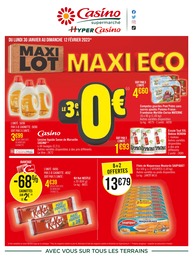 Catalogue Casino Supermarchés à Castres, avec 20 pages Prospectus Casino Supermarchés à Castres, "Maxi lot, maxi éco", 20 pages, 30/01/2023 - 12/02/2023