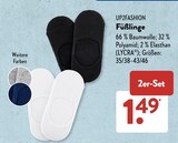 Füßlinge Angebote von UP2FASHION bei ALDI SÜD Trier für 1,49 €