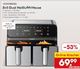 3in1 Dual Heißluftfritteuse von Steinborg im aktuellen Netto Marken-Discount Prospekt für 69,99 €