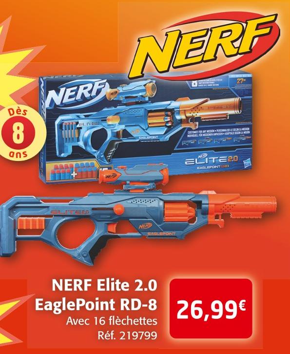 Promo Nerf nerf elite 2.0 eaglepoint rd 8 chez Monoprix