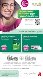 mea - meine apotheke Prospekt für Krefeld mit 4 Seiten mea - meine apotheke Prospekt für Krefeld: "Unsere August-Angebote", 4 Seiten, 01.08.2025 - 31.08.2025
