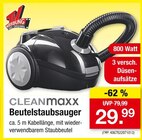 Beutelstaubsauger von CLEANmaxx im aktuellen Zimmermann Prospekt