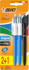 LOT DE 3 STYLOS 4 COULEURS BIC - BIC - Auchan Supermarché à Grenoble LOT DE 3 STYLOS 4 COULEURS BIC - BIC en promo chez Auchan Supermarché Grenoble à 2,60 €