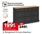 Rangement 9 tiroirs Stanford - But à Boulogne-Billancourt Rangement 9 tiroirs Stanford en promo chez But Boulogne-Billancourt à 199,99 €