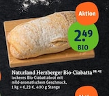 Bio Backwaren im tegut Prospekt Bio-Ciabatta von Naturland Herzberger im aktuellen tegut Prospekt für 2,49 €