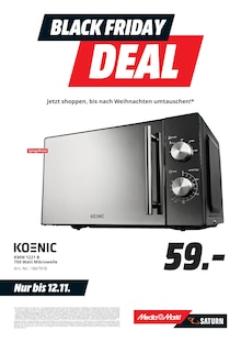 Mikrowelle im aktuellen MediaMarkt Saturn Prospekt (Bonn) Mikrowelle im MediaMarkt Saturn Prospekt "HEIMGESUCHT VON UNHEIMLICHEN DEALS" mit 43 Seiten (Bonn)