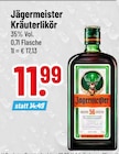 Jägermeister Kräuterlikör Angebot im Trinkgut Prospekt Jägermeister Kräuterlikör im Trinkgut Prospekt zum Preis von 11,99 €