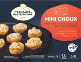 12 mini choux - noix de saint-jacques farce chablis persil ciboulette et saumon farce chutney de mangue - FRANÇAISE DE GASTRONOMIE dans le catalogue Intermarché Hyper