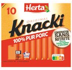 Knacki 100% Pur Porc Conservation Sans Nitrite - Herta en promo chez Intermarché Hyper Knacki 100% Pur Porc Conservation Sans Nitrite - Herta dans le catalogue Intermarché Hyper