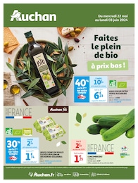 Prospectus Auchan Hypermarché à Chiré-en-Montreuil, "Faites le plein de bio à prix bas !", 20 pages, 22/05/2024 - 03/06/2024