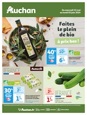 Catalogue Supermarchés Auchan Hypermarché en cours à Siouville-Hague et alentours, "Faites le plein de bio à prix bas !", 20 pages, 22/05/2024 - 03/06/2024