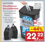 Pfandflaschen Sammelbehälter von EASYmaxx für 22,22 € bei Netto Marken-Discount im Angebot Pfandflaschen Sammelbehälter von EASYmaxx im aktuellen Netto Marken-Discount Prospekt