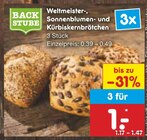 Weltmeister-, Sonnenblumen- und Kürbiskernbrötchen Angebote von BACKSTUBE bei Netto Marken-Discount Bünde für 1,00 €
