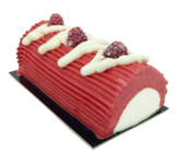 Bûche vanille framboises 8 personnes - AQUIBIO en promo chez NaturéO Courbevoie à 9,95 €