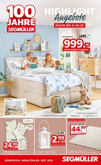 Boxspringbett im Segmüller Prospekt "Highlight Angebote" mit 48 Seiten (Frankfurt (Main))
