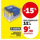 Pack de 24 Piles Energy - Varta dans le catalogue Hyper U