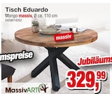 Tisch Eduardo im Angebot bei Die Möbelfundgrube in Bad Kreuznach Tisch Eduardo Angebote von MassivART bei Die Möbelfundgrube Bad Kreuznach für 329,99 €