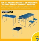 20% avec la carte Ticket E.LECLERC Sur les produits présents en magasin de la gamme Table de camping 'Woodsun'. - Woodsun - E.Leclerc à Le Havre 20% avec la carte Ticket E.LECLERC Sur les produits présents en magasin de la gamme Table de camping 'Woodsun'. - Woodsun en promo chez E.Leclerc Le Havre