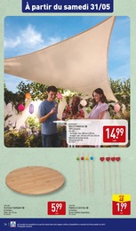 Prix et réduction Toile dans le prospectus Aldi en cours Offre Toile dans le catalogue Aldi du moment à la page 34