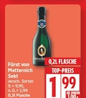 Sekt von Fürst von Metternich im aktuellen EDEKA Prospekt für 1,99 €