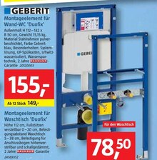 Montageelement für Wand-WC oder Waschtisch 'Duofix bei BAUHAUS in Wermelskirchen Montageelement für Wand-WC oder Waschtisch 'Duofix im Angebot bei BAUHAUS Wermelskirchen für 155,00 €