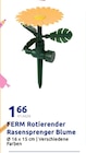 Rotierender Rasensprenger Blume im Action Prospekt Rotierender Rasensprenger Blume von FERM im aktuellen Action Prospekt für 1,66 €