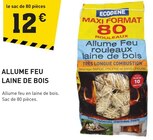 Maxi Format 80 Rouleaux Allume Feu Laine de Bois - Ecogene en promo chez Tout Faire Lons-le-Saunier à 12,00 €