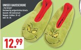 Aktuelle Hausschuhe Angebote bei Marktkauf in Bielefeld Aktuelles Unisex Hausschuhe 'The Grinch' Angebot bei Marktkauf in Bielefeld ab 12,99 €