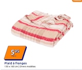 Plaid à franges en promo chez Action Bergerac à 5,95 €