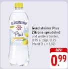 Gerolsteiner Plus Zitrone sprudelnd Angebote von Gerolsteiner bei E center Homburg für 0,99 €