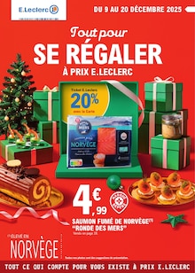 Catalogue E.Leclerc à Sancé cette semaine, valable du 09/12/2025 au 20/12/2025 Prospectus E.Leclerc à Sancé, "Tout pour SE RÉGALER À PRIX E.LECLERC", 64 pages de promos valables du 09/12/2025 au 20/12/2025