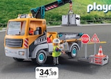 71750 - CAMION GRUE, OUVRIER ET ACCESSOIRES - Playmobil - JouéClub à Montauban 71750 - CAMION GRUE, OUVRIER ET ACCESSOIRES - Playmobil en promo chez JouéClub Montauban à 34,99 €