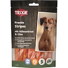 Trixie Premio Chicken Cheese Stripes 100 g bei Zookauf im Prospekt "" für 2,29 €