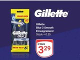 Blue 3 Smooth Einwegrasierer im Angebot bei GLOBUS in St. Ingbert Blue 3 Smooth Einwegrasierer Angebote von Gillette bei GLOBUS St. Ingbert für 3,29 €
