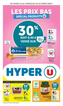 Promotion Pâte Feuilletée dans le prospectus Hyper U, valable du 13/10/2026 au 25/10/2026 Promo Pâte Feuilletée dans le catalogue Hyper U du moment à la page 1