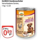 Hundenassfutter im Angebot bei GLOBUS in Trier Hundenassfutter Angebote von GLOBUS bei GLOBUS Trier für 0,89 €