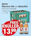 Münchner Hell im V-Markt Prospekt Münchner Hell von Spaten im aktuellen V-Markt Prospekt für 13,99 €