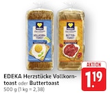 Herzstücke Vollkorntoast Angebote von EDEKA bei EDEKA Lahr für 1,19 €