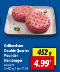 Double Quarter Pounder Hamburger Angebote von Grillmeister bei Lidl Stendal für 4,99 €