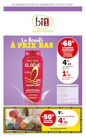 Catalogue Supermarchés Bi1 en cours à Montbard et alentours, "La beauté À PRIX BAS", 28 pages, 24/06/2025 - 06/07/2025