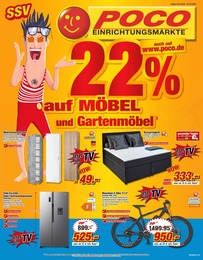 POCO Prospekt für Berlin mit 4 Seiten POCO Prospekt für Berlin: "22% auf MÖBEL und Gartenmöbel", 4 Seiten, 25.06.2022 - 01.07.2022