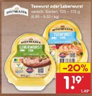 Teewurst oder Leberwurst Angebote von Rügenwalder Mühle bei Netto Marken-Discount Leipzig für 1,19 €