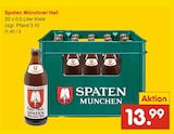 Münchner Hell Angebote von Spaten bei Netto Marken-Discount Mannheim für 13,99 €