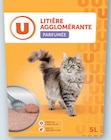 Litière Minérale Agglomérante Parfumée pour Chats - U en promo chez Super U Quimper à 3,83 €