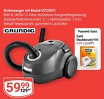 Bodensauger mit Beutel VCC3851 im Angebot bei GLOBUS in Worms Bodensauger mit Beutel VCC3851 Angebote von Grundig bei GLOBUS Worms für 9,99 €