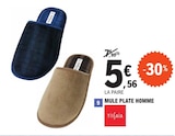 Mule Plate Homme - Tissaia en promo chez E.Leclerc Bergerac à 5,56 €