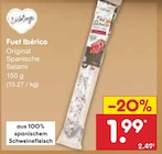 Original Spanische Salami Angebote von Fuet Ibérico bei Netto Marken-Discount Falkensee für 1,99 €