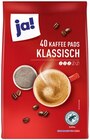 Kaffeepads Klassisch Angebote von ja! bei REWE Jena für 3,99 €