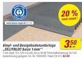 Vinyl- und Designbodenunterlage „SELITBLOC basic 1 mm“ im Angebot bei toom Baumarkt in Köln Vinyl- und Designbodenunterlage „SELITBLOC basic 1 mm“ Angebote bei toom Baumarkt Köln für 62,99 €