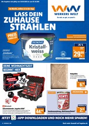 Werkers Welt Baumärkte Prospekt der aktuellen Woche mit 8 Seiten, gültig von 26.09.2026 bis 03.10.2026, in Eisenberg und Umgebung Aktueller Werkers Welt Baumärkte Prospekt in Eisenberg und Umgebung, "APP LADEN UND GEWINNEN" mit 8 Seiten, 26.09.2026 - 03.10.2026